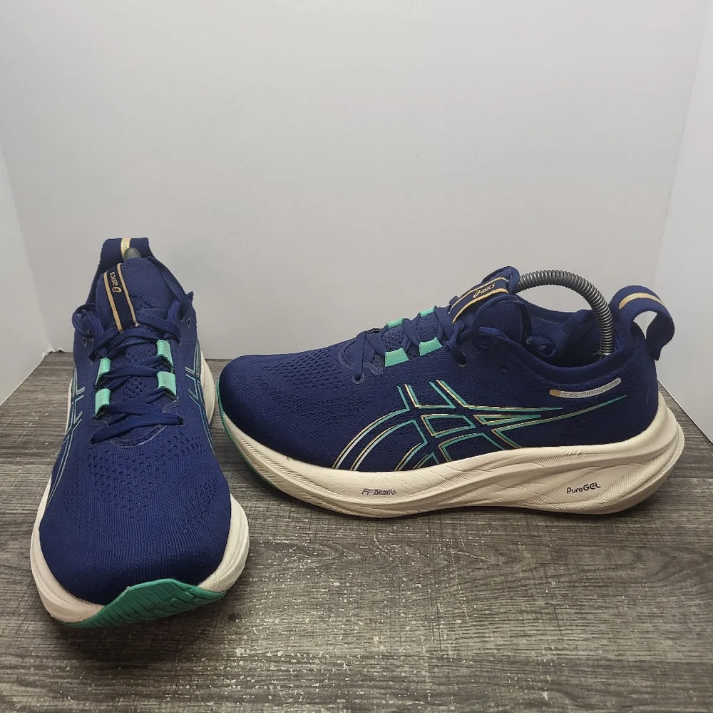Asics Gel Nimbus 26 Shoes Blue Sneakers Running Shoes Women's Size 9.5 Wide